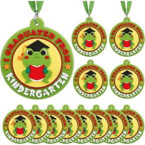 WhatSign 24 Pcs Graduation Medals for Kids 2 Inch Preschool Graduation Rubber Medal Graduation Award Medals Congrats Graduation Medals for Pre-k Student Graduation Party Gifts Favors
