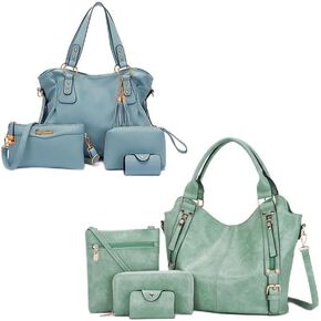 Soperwillton Handbag for Women Fashion Hobo Purse Tote Crossbody Shoulder Bag Ladies Satchel Purse Set