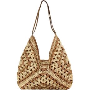 Straw Hobo Bags for Women Straw Tote Bag Stylish Summer Beach Shoulder Bag Designer Hand-woven Bag for Travel 2024