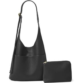 WOOMADA Hobo Bags for Women Ultra Soft Foldable Shoulder Slouchy Handbags with Coin Purse & Adjustable Strap
