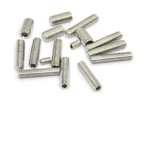 M5 x 5mm Stainless Steel Socket Set Screws Hexagon Socket Flat Head Set Screws Hexagon Socket Drive Headless Screws, Pack of 30