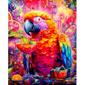 Springbok Paradise Parrot 1000 Piece Jigsaw Puzzle for Adults Features a Colorful Parrot Sipping a Margarita in a Jungle Paradise
