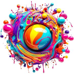 Bgraamiens Puzzle-Paint Splashes-1000 Pieces Gradient Colorful Impossible Puzzle for Adult,Hard Challenge Puzzle for Adult
