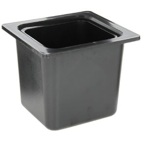 San Jamar Chill-It 1/6 Size Food Pan Insulated Food Pan for Kitchens and Restaurants, Plastic 6.5 Inches Deep, Black