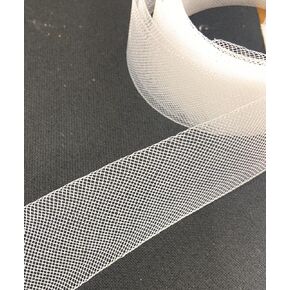 3/8" Black/White Horsehair Stiff Braid, Quality Polyester -5 Yards (Black)