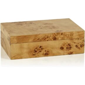 Zodax Leiden Burl Wood Design Decorative Box (Small 7.75")