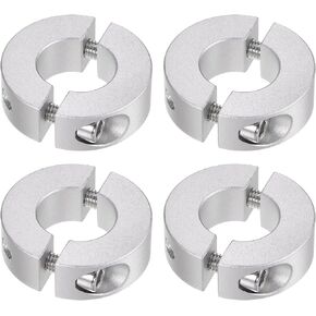 HARFINGTON 4pcs Double Split Shaft Collar for 17mm Shaft Set Screw Clamp-On Collars, 35mm OD, 12mm Width, for Stoppers, Position, Hold Timing Pulleys, Machine Tools, Industry, Anodization