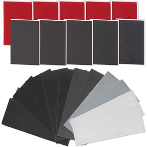 Glarks 21Pcs 1200-1500 Grits Sanding Sponge Sanding Pads Sanding Blocks Washable Flexible Soft Foam Wet Dry with 1Pc 2.5 Inch Painting Brush