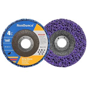 NuoDunco Paint Stripper Wheel 4 1/2 Inch Rust Remover for Angle Grinder 40# Coated Nylon Fiber Flap Disc Stripping Pad Paint Strip Disc, 2 Pack