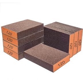 8 Pack Orange Sanding Sponge Set, Sackorange 80/120/180/220/600/1000 Grit Sanding Blocks Assortment for Metal Tools, Wood Grinding Polishing, Washable and Reusable …
