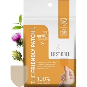 The Friendly Patch Last Call Patch - Late Night Out - Plant Powered Wearable Patches with Vine Tea, Caffeine, Milk Thistle, Artichoke Leaf Extract - Wellness 8 Pack