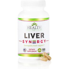 Health As It Ought To Be Liver Syn3rgy Supplement | Physician Formulated Capsules with Milk Thistle, Black Seed, Korean Ginseng | 180 Capsules