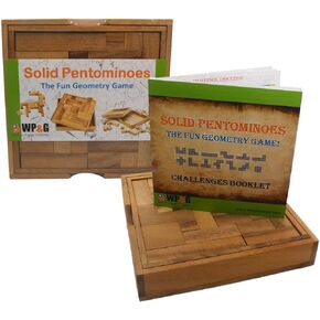 Solid Pentominoes - Wooden Brain Teaser Puzzle