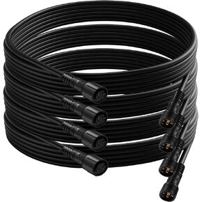 OTOMO 2Pcs 12 ft 4-Prong Universal Chasing RGB Wheel Rim Lights Extension Wire Cable Cord Connection All Wheel Hub LED Light Kits (2 Packs)