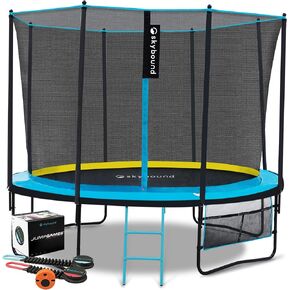 SkyBound Trampoline 10FT 12FT 14FT Trampoline for Kids and Adults - Free Jump Game & APP - Kids Trampoline with Ladder - Outdoor Recreational Trampolines with Enclosure - Straight Poles Backyard Fun