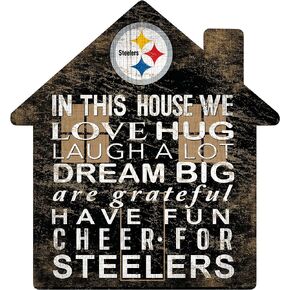 Fan Creations NFL Pittsburgh Steelers Unisex Pittsburgh Steelers House Sign, Team Color, 12 inch