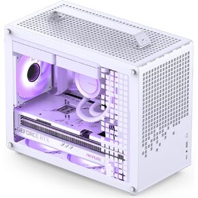 حقيبة كمبيوتر JONSBO/JONSPLUS Z20 باللون الأسود بحجم Micro-ATX Mini Tower، مع مقبض حمل قابل للفصل، حجم صغير، متوافق مع الأجهزة عالية الأداء، يدعم 240AIO، مبرد H160mm، أسود