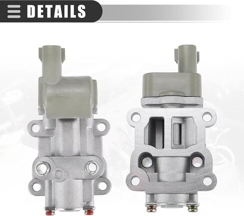 صمام التحكم في الهواء الخامل Motoforti IACV، صمام التحكم في سرعة المهمل، لسيارة Honda Civic 1996-2000، معدن، مع حشية، رقم 16022P2EA51، لون فضي، مجموعة واحدة in Saudi Arabia