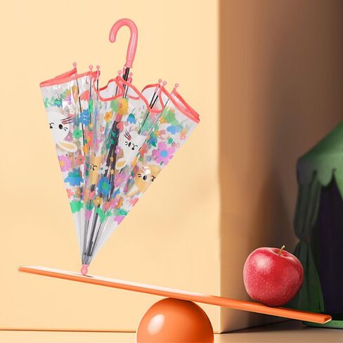 ThreeH Kids Clear Bubble Umbrella Auto Opened 8 Fiberglass Ribs with an Easy Grip Handle Transparent Dome Umbrella in Saudi Arabia