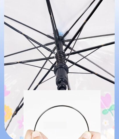 ThreeH Kids Clear Bubble Umbrella Auto Opened 8 Fiberglass Ribs with an Easy Grip Handle Transparent Dome Umbrella in Saudi Arabia