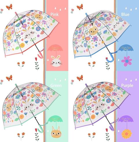 ThreeH Kids Clear Bubble Umbrella Auto Opened 8 Fiberglass Ribs with an Easy Grip Handle Transparent Dome Umbrella in Saudi Arabia
