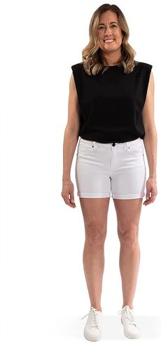 1822 Denim Women's Curvy 5" Rolled High-Rise Re:Denim Shorts in Saudi Arabia