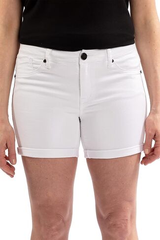 1822 Denim Women's Curvy 5" Rolled High-Rise Re:Denim Shorts in Saudi Arabia