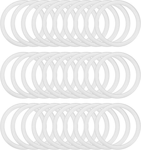 PATIKIL 1 Inch Dream Catcher Rings, 30 Pcs Plastic Macrame Wreath Floral Round Ring Hoop for Home Car DIY Craft Wedding Wall Hanging Decorations, Black in Saudi Arabia