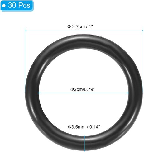 PATIKIL 1 Inch Dream Catcher Rings, 30 Pcs Plastic Macrame Wreath Floral Round Ring Hoop for Home Car DIY Craft Wedding Wall Hanging Decorations, Black in Kuwait