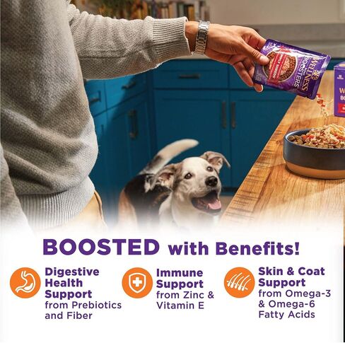 Wellness Bowl Boosters Hearty Toppers, Beef & Green Beans Recipe in Savory Bone Broth Dog Food Toppers, 5.5 Ounce Pouch (Pack of 12) in Saudi Arabia