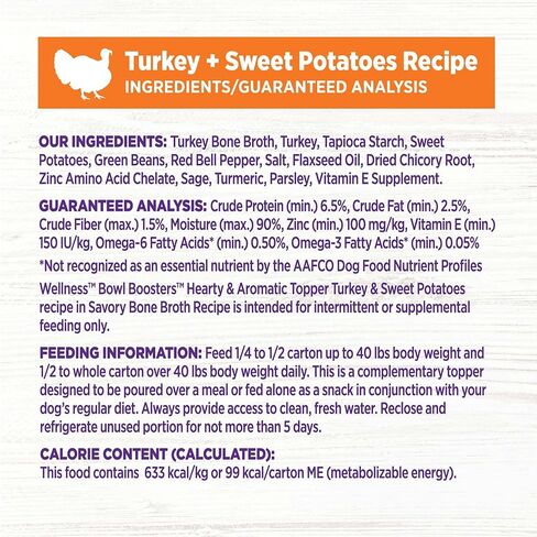 Wellness Bowl Boosters Hearty Toppers, Beef & Green Beans Recipe in Savory Bone Broth Dog Food Toppers, 5.5 Ounce Pouch (Pack of 12) in Saudi Arabia