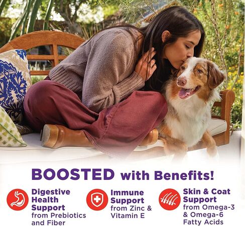 معززات وعاء العافية، أغطية قلبية، وصفة تركيا والبطاطا الحلوة في أغطية طعام الكلاب من مرق العظام اللذيذة، كيس 5.5 أونصة (عبوة من 12 قطعة) in Kuwait