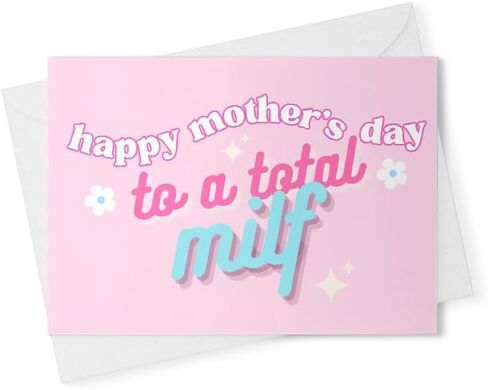 Mothers Day Gift from Husband - MILF Card - Mothers Day From Husband - Funny Mothers Day Card for Wife - Mothers Day Gift for Friend - Mom [00751] in Saudi Arabia