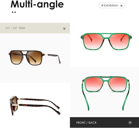 نظارات شمسية من kimorn للنساء والرجال نظارات شمسية عصرية بإطار مستطيل وظلال K1649 in Kuwait