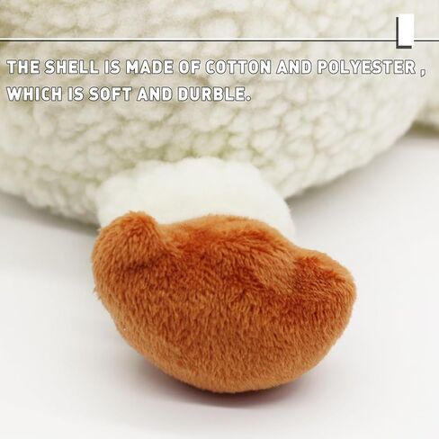 Sanlykate Fabric Decorative Door Stopper, 2.2LB Cute Interior Animal Doorstops, Anti Collision Heavy Duty Door Stoppers for Home, Book Stopper Weighted Floor Wall Protector, Chicken White in Saudi Arabia