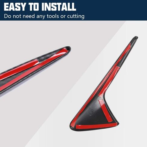 ROCCS Compatible with Tesla Model 3 Model Y Turn Signal Cover ABS Plastic Side Markers Side Camera Mirror Indicator Cover for 2019-2021, Glossy Black Cap, 2PCS in Kuwait