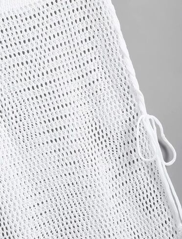 ZAFUL Women's Swimsuit Cover Up Crochet Sheer Knit Side Slit Maxi Beach Skirt Sarong in Kuwait