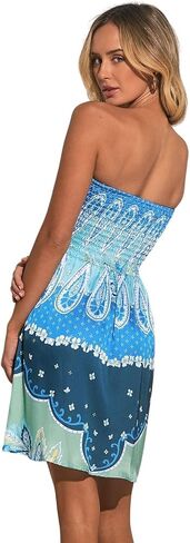 ELAN Women's Strapless Smocked Bodice Cover-Up Dress in Saudi Arabia