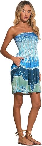 ELAN Women's Strapless Smocked Bodice Cover-Up Dress in Saudi Arabia