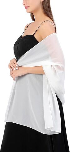 Mozeat Lens Women's Scarf Shawls and Wraps for Evening Dresses Soft Chiffon Wedding Shawl Wraps Bridal Scarves Sarong Cover Ups in Saudi Arabia