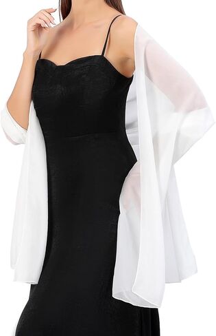 Mozeat Lens Women's Scarf Shawls and Wraps for Evening Dresses Soft Chiffon Wedding Shawl Wraps Bridal Scarves Sarong Cover Ups in Saudi Arabia