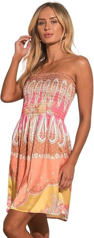 ELAN Women's Strapless Smocked Bodice Cover-Up Dress in Saudi Arabia