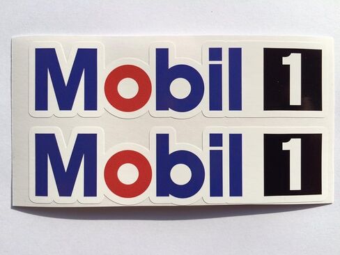 2 ملصقات مقطوعة بالقالب من Mobil1 Exxon Racing من SBD DECALS (6) Mobil in Kuwait