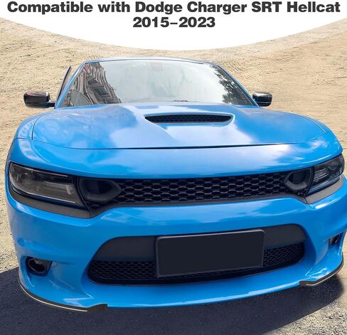 لشاحن الجبهة حافة مصد السيارة الفاصل حامي غطاء الكسوة ل 2015-2023 دودج تشارجر SRT Hellcat ألياف الكربون الخارجي اكسسوارات 2 قطعة in Kuwait