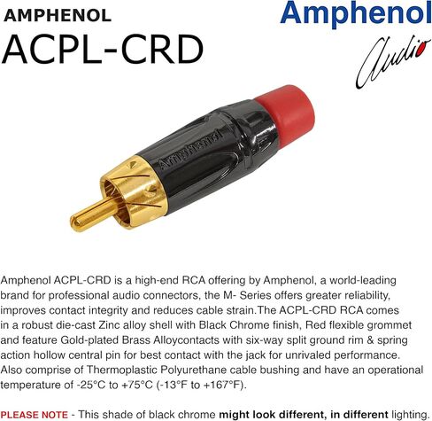 WORLDS BEST CABLES - 5 Foot – High-Definition Audio Interconnect Cable Pair Custom Made Using Mogami 2964 Wire and Amphenol ACPL Black Chrome Body, Gold Plated RCA Connectors in Saudi Arabia