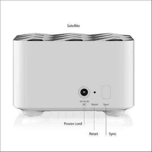 NETGEAR Orbi Mesh WiFi Add-on Satellite - يعمل مع جهاز التوجيه Orbi الخاص بك، أضف ما يصل إلى 1500 قدم مربع، وسرعات تصل إلى 1.2 جيجابت في الثانية (RBS10) (RBS10-100NAS) (متجدد) in Saudi Arabia