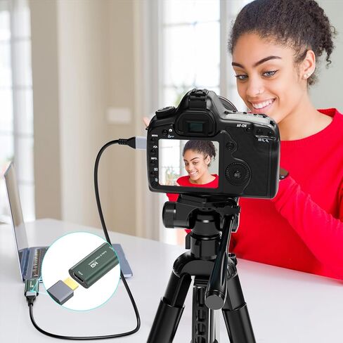 بطاقة التقاط الفيديو، محول التقاط الفيديو الصوتي من HDMI إلى USB 2.0، جهاز التقاط للبث المباشر، والبث، ومؤتمرات الفيديو، والتعليم، والألعاب in Kuwait