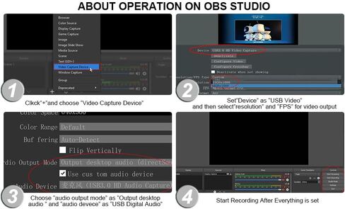 بطاقة التقاط الفيديو، محول التقاط الفيديو الصوتي من HDMI إلى USB 2.0، جهاز التقاط للبث المباشر، والبث، ومؤتمرات الفيديو، والتعليم، والألعاب in Kuwait