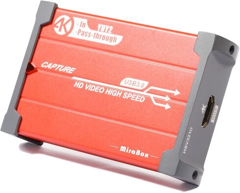 بطاقة التقاط Mirabox 4K لنينتندو سويتش مع مدخل HDMI وعبور 4K@30 هرتز، 1080P 60FPS USB3.0 بث مباشر وتسجيل، Camlink لـ DSLR، PS4، PS5 OBS Windows7/8/10 Mac OS Linux in Kuwait