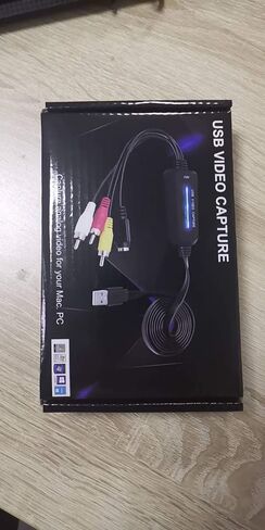 NXLFH USB 2.0 Video Capture Card Device(2021 Latest Version) VHS VCR TV to DVD Converter for Mac OS x PC Windows 7 8 10, Black in Saudi Arabia